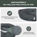 75ft Non-Expanding Garden Hose Ultra-Light, Kink-Free, High-Pressure, Abrasion-Resistant, Durable, All-Weather, Eco-Friendly, Black&Gray