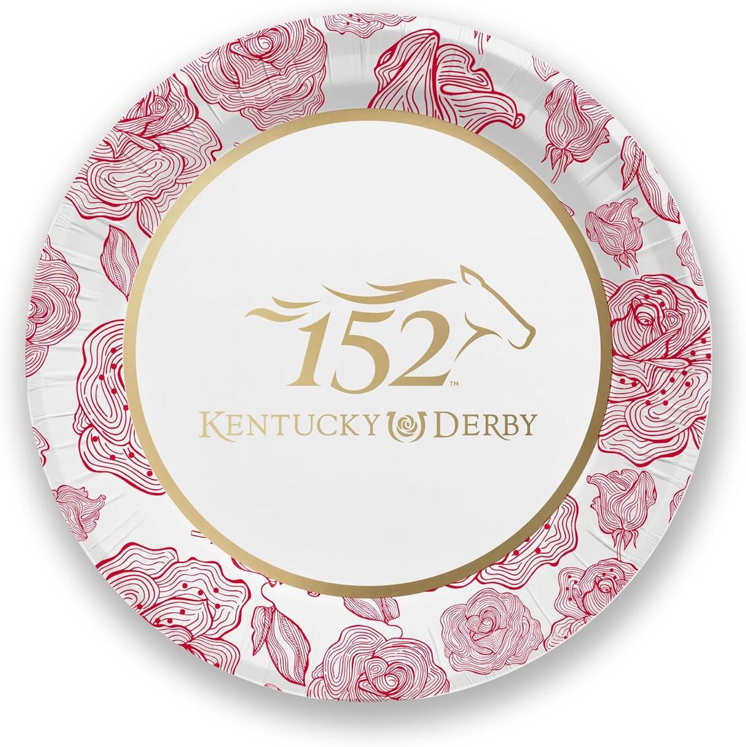 Westrick Kentucky Derby 9" Paper Plates 152nd 2026 Derby Decorations - Pack of 8