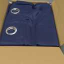 HolidayIdeas Outdoor Curtains for Patio Waterproof, 4 Panels - 54 x 95 Inch - Privacy Protection & Light Filtering Curtains Navy Grommet Outside Curtains for Porch, Gazebo, Pergola, Backyard