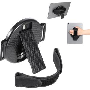 Tablet Stand with Hand Strap Universal Tablet Hand Strap Holder 360 Degree Rotating Sticky Tablets Stand Loop Fastening Handle Grip with Adjustable Length for All 7-11" Tablets