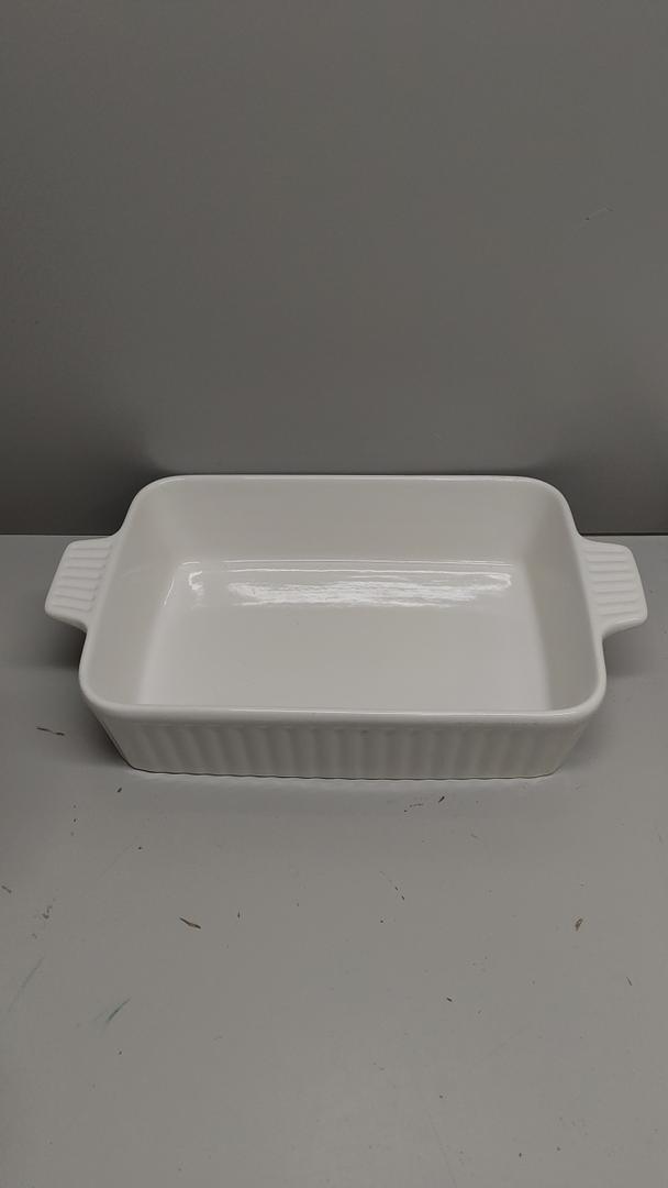 MALACASA 4.4 QT Baking Dish, 9x13 Large Casserole Dish for Oven, Ceramic Baking Pan, Rectangular Lasagna Pan Deep with Handles for Baking, Durable Microwave Oven Safe, Wedding Gift,White, Series BAKEBAKE