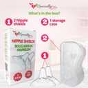 2 x Breastfeeding Nipple Shields for Nursing Newborn Baby, 2 Count 24mm | Soft Silicone | BPA BPS Free with Sterilizer Case