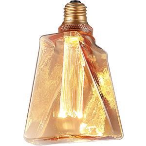 Meonum Ice Style Shaped Decorative LED Bulb, E26 Medium Base, Dimmable 3.5W 2200K Soft Warm Amber, Virtual Filament Acrylic Inner Pillar (1 Pack)