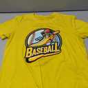 Baseball Shirt Baseball Player T-Shirts Team Women Ballgame Graphic Tshirt Game Day Fan Tee Casual Short Sleeve Top, M, Yellow
