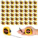 50 Pcs 6 FT Mini Tape Measure Retractable Bulk Small Measuring Tape Pocket Size Measurement Tool for Operation Christmas Items Party Favor Gifts Stuffers for Men(Yellow)