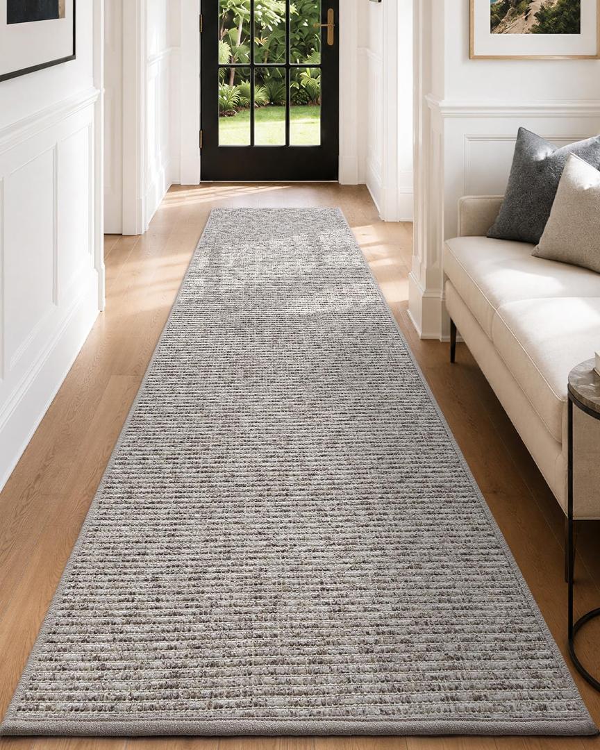 Color&Geometry Hallway Runner Rug 36"x144", Non-Slip, Easy to Clean Floor Carpet Runners for Hallways Entrance Living Room, Heather Beige