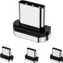 Magnetic Connector Tips Head for USB-C Android Devices (4 Pack), only Compatible 5A Magnetic Charging Cable or Magnetic Adapter