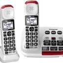 Panasonic KX-TGM420W + (1) KX-TGMA44W Amplified Cordless Phone with Digital Answering Machine and Voice Volume Booster upto 40 dB (2 Handsets)