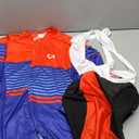 Coconut Ropamo CR Men's Cycling Jersey Set Road Bike Jersey Zipper Pocket Short Sleeves Cycling Kits Bib Shorts 3D Padded, L