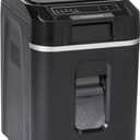Amazon Basics 200-Sheet Auto Feed Cross Cut Paper Shredder with Pullout Basket, Black