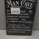 Pack of 2 Man Cave Rules Signs Man Cave Decor Vintage Metal Tin Sign For Bar Room Kitchen Bathroom Home Garage Art Wall Decoration