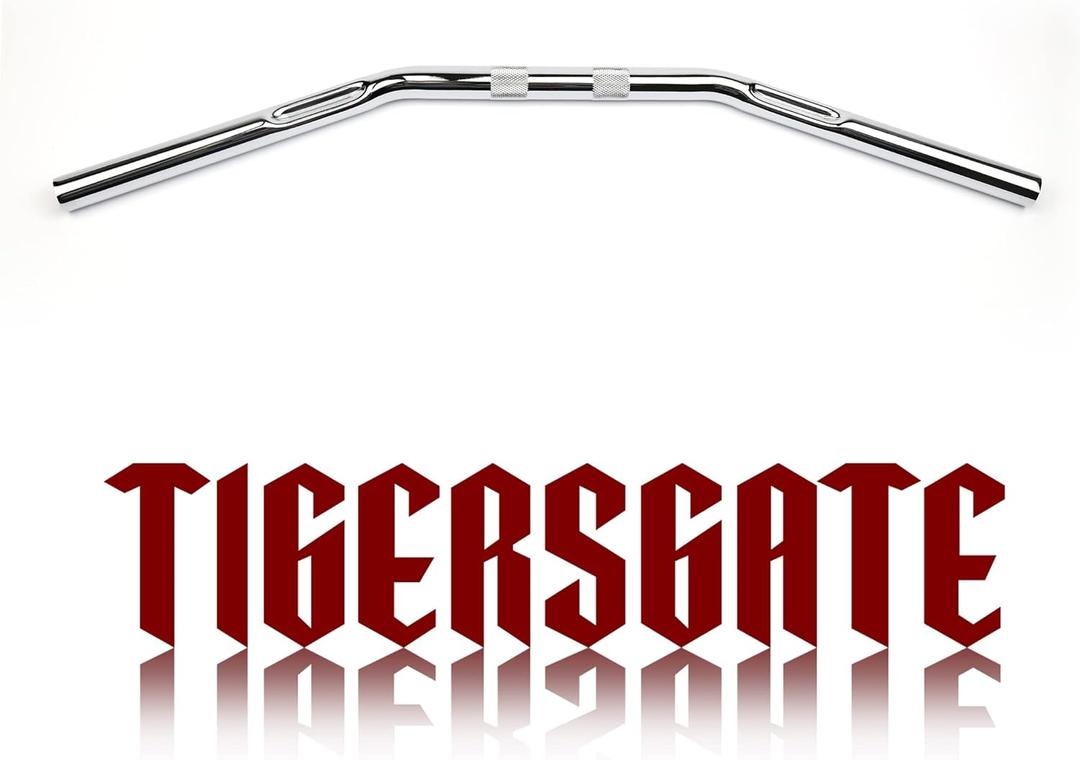 1 inch Chrome Dimpled Simple Fat Drag Bars Compatible with Bobber Brat Cafe Chopper Custom Motorcycles 2007-up Sportster XL Models