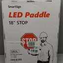 SmartSign Pack of 1, 18 x 18 inch Handheld STOP - STOP Paddle Sign with Handle, Double-Sided, 120 mil Aluminum Composite, Engineer Grade Reflective, Red and White