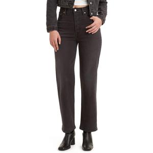 Levi's Women's Ribcage Straight Ankle Jeans, Black Rinse (30)