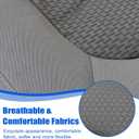 Steel Gray Front Driver & Passenger Side Bottom & Top Lean Back Replacement Cloth Seat Covers Compatible with Ford F250 F350 F450 F550 2011 2012 2013 2014 2015 2016