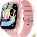 4G Kids Smart Watch GPS Tracker, Smartwatch for Kid with Video Calling, Voice Chat, Class Mode, SOS , Pedometer, Alarm, Games, SIM Card HD Touch Screen Phone Watch Gift for 412 Girls Boys, Pink