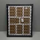 4x6 Photo Collage Frame 8 Openings Wooden, 13.5x17.5 Multi Picture Frame Collage Wall Decor, Black Frame with White Mat, Solid Pine Wood