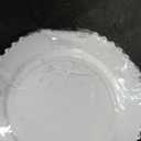 PLASTICPRO 32 Piece Combo Plastic Dinner Plates Disposable Plastic Fancy Heavy Duty Party Dishes 7 inch and 10 inch, White Beaded