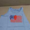 Women's American Flag Crop Tank 4th of July Patriotic Stars Stripes Graphic Tshirt Sexy Sleeveless Tee Tops, 
