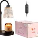 Innqoo Black Crystal Candle Warmer Lamp with Timer, Dimmable Candle Warmer for Jar Candles, Height Adjustable Wax Melts Warmer, Birthday Gifts for Women Mom, House Warming Gifts New Home Decor