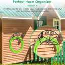 TomCare Garden Hose Holder Extra Large Water Hose Holders Holds 160 FT Hoses Heavy Duty Metal Hose Hanger Wall Mount Decorative Garden Hoses Storage Organizer Reels for Outside Yard, Bronze