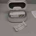 onlikin 35W Ultrasonic Jewelry Cleaner, 45KHz Retainer Cleaner for Jewelry, 5 Timer & 3 Power Modes, Eyeglasses, Rings, Watch Strap, Dentures - 20oz, 304 Stainless Steel Tank, Quiet <38dB (White)