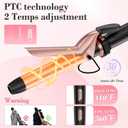 Ufree 3 in 1 Curling Iron, Curling Wand Set with Thermal Brush Flat Iron Hair Straightener, Dual Voltage Wand Curler, Instant Heat Up Hair Curler, Include Protective Glove 2 Clips, Gifts for Women