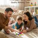 STEM Toys for Kids Ages 4-6, AR Tangram Puzzles with 1000+ Combinations & 20 Cognitive Cards, Food-Grade Silicone Sensory Toy, Interactive Family Games & Meaningful Screen Time Alternative