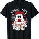 Espooky Vibes Maestra Halloween Spanish Mexican Teacher T-Shirt (Small)