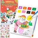 Yeolepor Christmas Crafts for Kids - Paint with Water Books and Stickers for Toddlers Mess Free Water Coloring Book Painting Craft Activities Xmas Stocking Stuffers Toy Christmas Gifts for Boys Girls