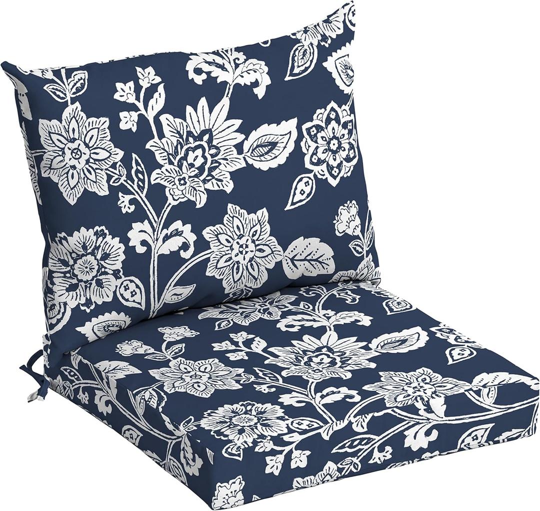 Arden Outdoor Dining Chair Cushion, 21 x 21, Rain-Proof, Fade Resistant 21 x 21, Alana Tile