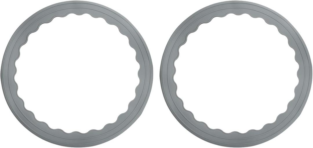 uxcell 2 Pcs Bar Stool Leg Protectors Ring Non Slip Silicone Chair Leg Floor Protector for 14.5" to 16.5" Round Base Pads Bottom Protect Wooden Floor No Scratches No Noise, Grey