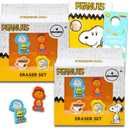 Peanuts Party Favor Set - Bundle with 8 Erasers Featuring Snoopy, Charlie Brown, More Plus Tattoos | Peanuts Party Supplies Kit for Kids, Boys, Girls