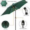 Blissun 7.5 ft Patio Umbrella, Yard Umbrella, Outdoor Market Umbrella with Push Button Tilt Crank, Seaglass