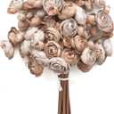 Floroom Ranunculus Artificial Flowers 18 Pcs Taupe Brown Faux Silk Mini Ranunculus Bulk Fake Wedding Filler Flowers for DIY Bouquets, Centerpieces, Bridal Shower Decorations & Arrangements