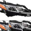 Headlight Compitable with Camry 2018-2024 Headlamp Front Light Driver and Passenger Side TO2502277 TO2503277 TO2502255 TO2503255