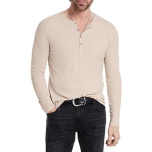 John Varvatos Men's Carver Henley, L