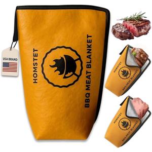 BBQ Blanket for Resting Meat – BBQ Brisket Blanket | Leak-Proof 21in 5-Layer Insulation, Reusable BBQ Meat Bag | Gift for Men