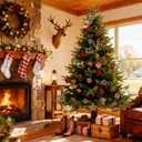 Western Christmas Tree Decorations Ornaments for Christmas Tree Cowboy Hat Xmas Ornament for Holiday Country Party Home Decor(Red)