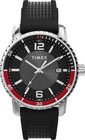 Timex Men's Dress 41mm Watch - Black Strap Stainless Steel Case