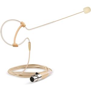 Headset Microphone Headworn Single Earset Over Ear Hanging Condenser Mic Compatible with Shure Wireless System Bodypack Transmitter, Ideal for Singing, Churches, Stage Performance  Beige