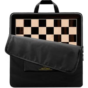 A&A 21.25" Professional Wooden Tournament Chess Board/African Palisander & Maple Inlay / 2.25" Squares w/o Notation