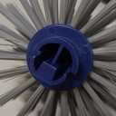 POOLAZA Pool Brush Head with Round Ends, Heavy Duty Pool Brushes for Cleaning Pool Walls, Floors Steps & Corners, 17.5" Pool Brush with Sturdy Aluminum Handle & Durable Nylon Bristles (Yellow)