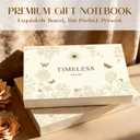 2 x Luxury Refillable Notebook with Grid Pages, Loose Leaf Hardcover 6-Ring Planner, Shimmering Black & Gold Embroidered Butterfly Journal for Study, Work, or Gifts (A6)