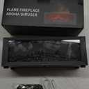 Fireplace Flame Air Diffuser Humidifier,7 Colors Aromatherapy Essential Oil Diffuser,Ultrasonic Aroma Humidifier with Timer for Home,Bedroom,Office,Yoga (BlackB, L)