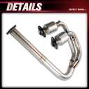 HIGHBRICK Left & Right Catalytic Converter Compatible with Ford F150 F-150 2011 2012 2013 2014 5.0L V8 Y Pipe 645251 (EPA Compliant)