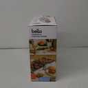 Bella 10"x 20" Ceramic Fold-n-Store Dual Temp Griddle, Fits-anywhere Kitchenware, EverGood Ceramic Nonstick Coating, 2 Temperature Zones up to 400F, Dishwasher Safe Drip Tray, 1500 Watt, Oatmilk