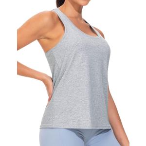 THE GYM PEOPLE Women's Racerback Workout Tanks Tops Sleeveless Running Athletic Yoga Shirts (S)
