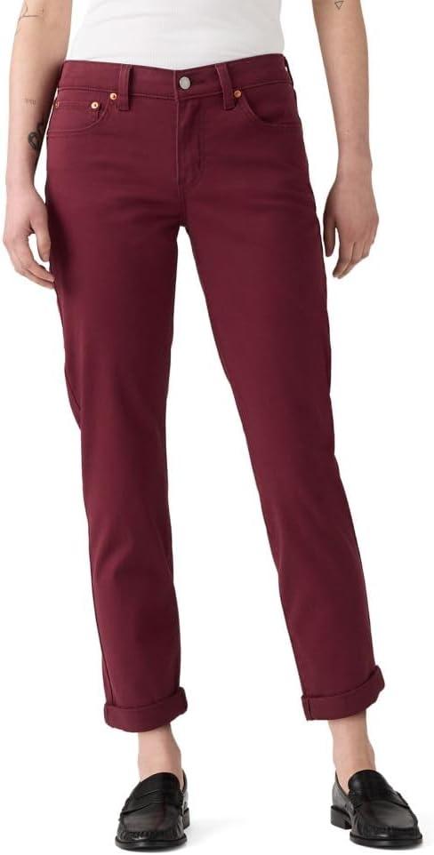 Levi's Women's New Boyfriend Jeans, Merlot (Twill), 32, Standard