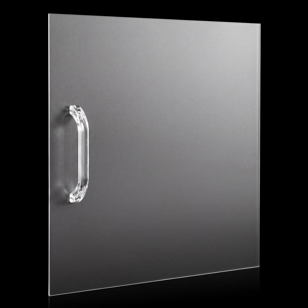 1 Pack RV Screen Door Slider Panel, 12 x 12 Inch Frosted Flat Slider with Handle, Screen Door Protector for Camper, Rv, Motor Home, Trailer, Cargo Trailer, Easy Install